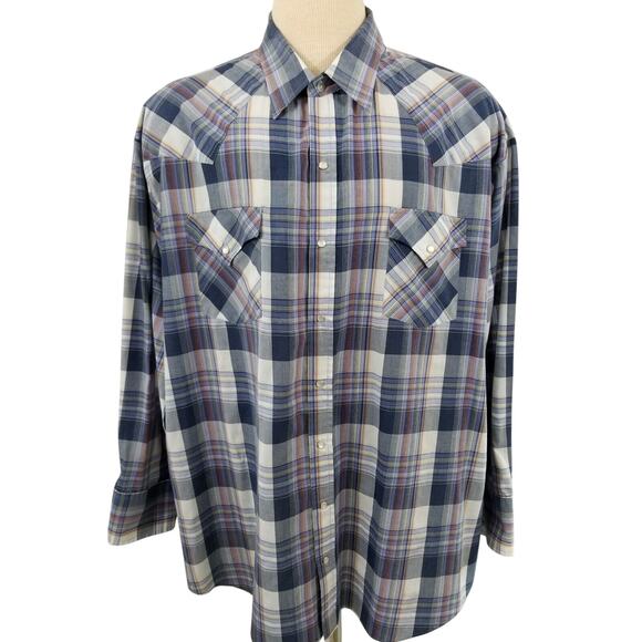 Plains Western Wear Other - Plains Western Wear Big Man Western Snap Front Shirt Size 3X 12021-0336
